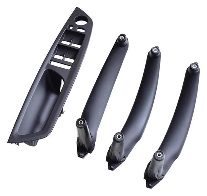 Innengriff Autotür Für E70 E71 X5 X6 LHD RHD Auto Armlehne Vordersitz Fahrersitz Innentür Griff Panel Innen Pull Trim Abdeckung(Lhd Black 4pcs) von PTGZGFNPAM