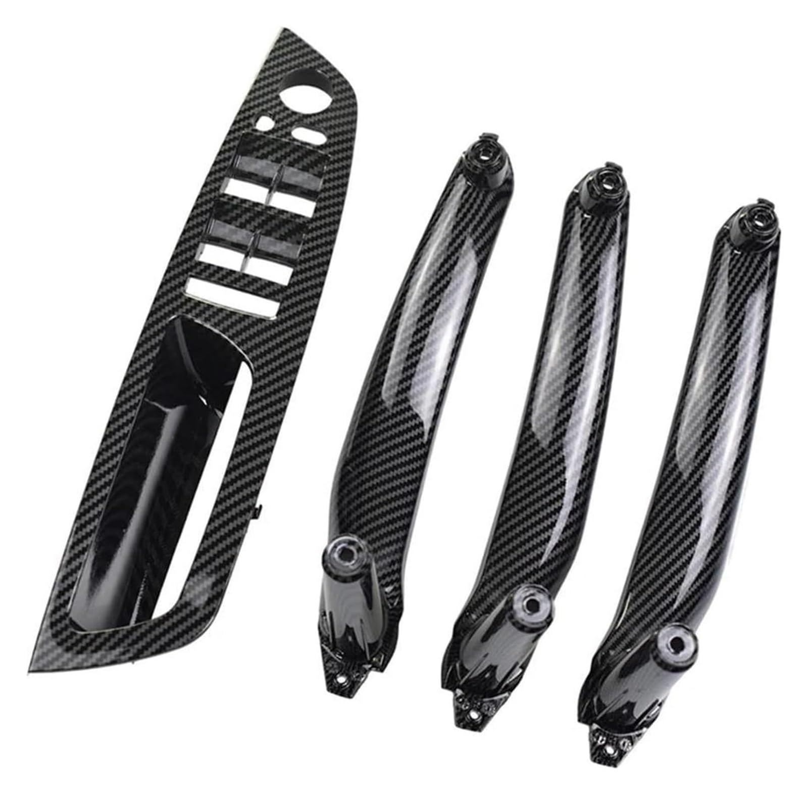 Innengriff Autotür Für E70 E71 X5 X6 LHD RHD Auto Armlehne Vordersitz Fahrersitz Innentür Griff Panel Innen Pull Trim Abdeckung(Lhd Carbon Pattern 4pcs) von PTGZGFNPAM