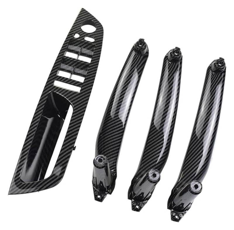 Innengriff Autotür Für E70 E71 X5 X6 LHD RHD Auto Armlehne Vordersitz Fahrersitz Innentür Griff Panel Innen Pull Trim Abdeckung(Lhd Carbon Pattern 4pcs) von PTGZGFNPAM