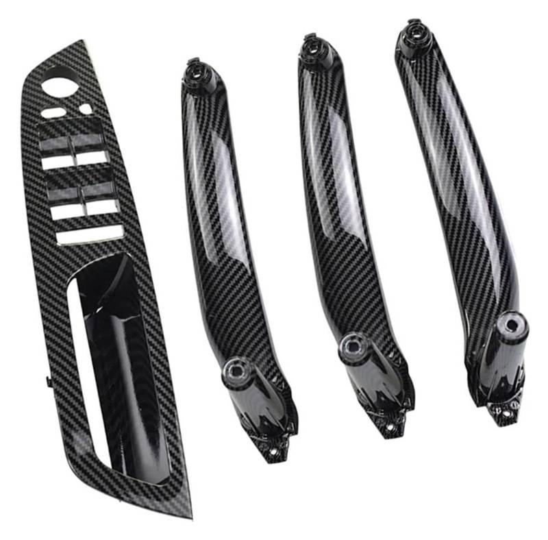 Innengriff Autotür Für E70 E71 X5 X6 LHD RHD Auto Armlehne Vordersitz Fahrersitz Innentür Griff Panel Innen Pull Trim Abdeckung(Rhd Carbon Pattern 4pcs) von PTGZGFNPAM
