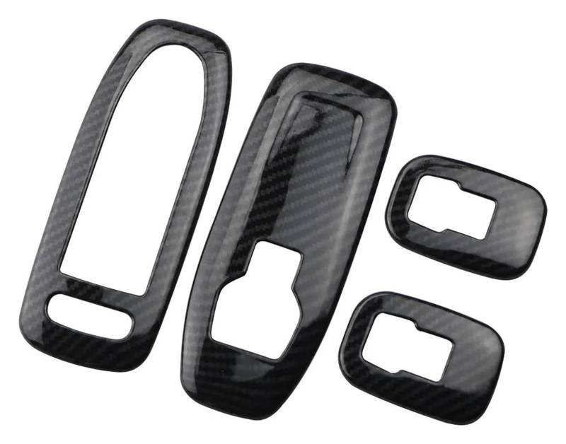 Innengriff Autotür Für P&eugeot 2008 2014-2019 Innen Auto Fensterheber Schalter Panel Abdeckung Windows Trim Aufkleber(Carbon Fiber Pattern) von PTGZGFNPAM