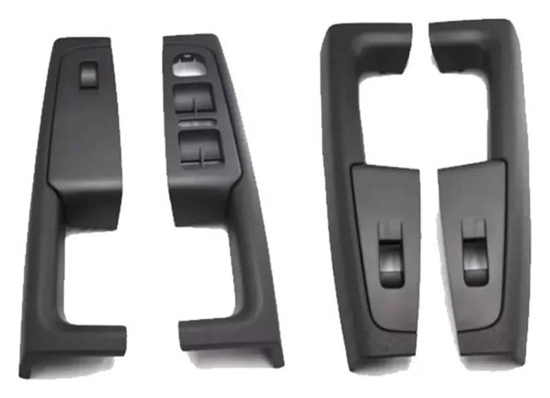 Innengriff Autotür Für Superb 2008-2013 3TD867157 Vorne Hinten Innen Tür Griff Armlehne Rahmen Schalter Control Panel Trim(Black Set) von PTGZGFNPAM