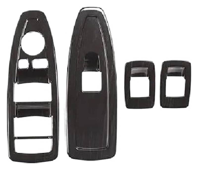 Innengriff Autotür Für X1 F48 X2 F47 2016-2020 Auto Fensterheber Schalter Rahmen Verkleidung Abdeckung Aufkleber Innen(Black Wood Grain) von PTGZGFNPAM