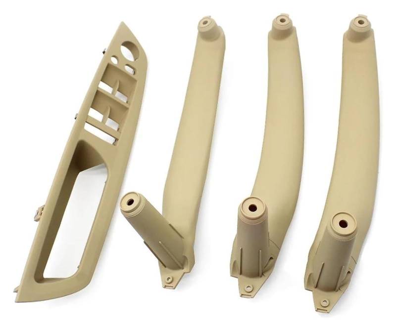 Innengriff Autotür Für X5 X6 E70 E71 E72 2007-2014 LHD RHD Auto Innentürgriff Innenverkleidung Pull Armlehnenverkleidung(Lhd Beige Set) von PTGZGFNPAM
