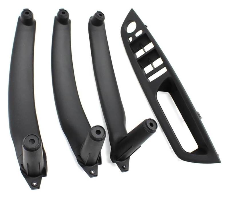 Innengriff Autotür Für X5 X6 E70 E71 E72 2007-2014 LHD RHD Auto Innentürgriff Innenverkleidung Pull Armlehnenverkleidung(Rhd Black Set) von PTGZGFNPAM