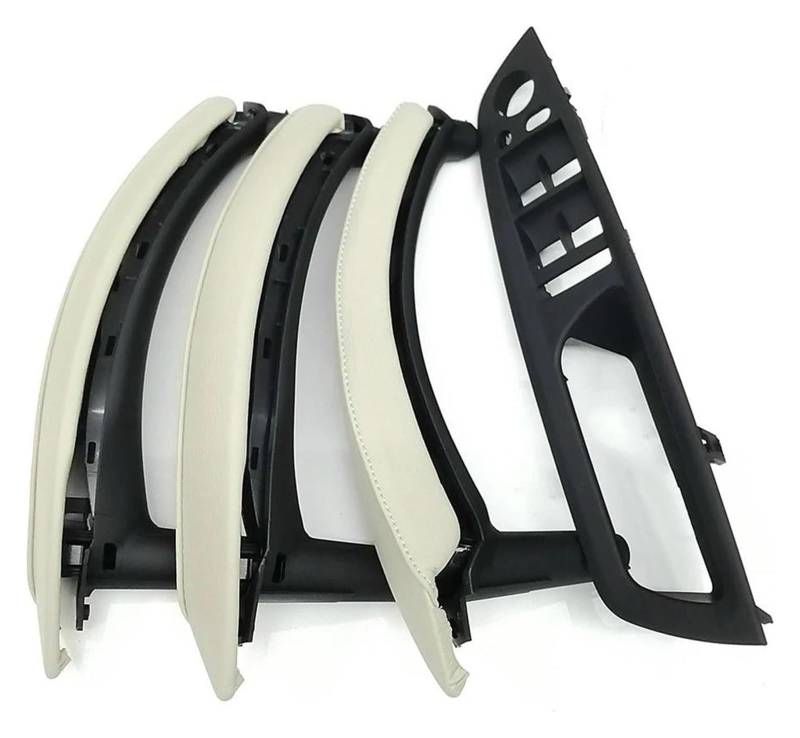 Innengriff Autotür Für X5 X6 E70 E71 E72 2007-2014 RHD Rechtslenker-Innentür-Armlehnen-Zuggriff Für Den Fahrer(Rhd Creamy 7pcs) von PTGZGFNPAM