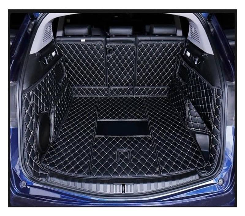 Laderaumwanne Für A&lfa Für Romeo Für Stelvio 2017-2020 Kofferraummatten Leder Cargo Liner Boot Mat Teppiche(rot,Set) von PTGZGFNPAM