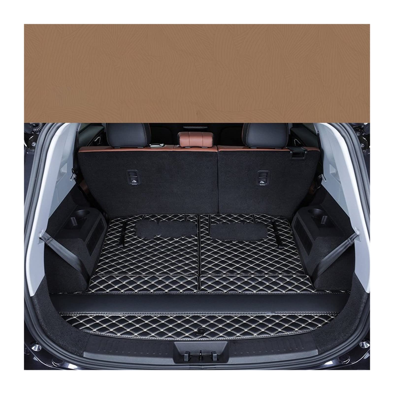Laderaumwanne Für Chery Für Tiggo 8 ProPlus 2020-2021 Staubdichte Auto-Aufbewahrungsmatte Autoteile wasserdichte Flanell-Kofferraummatte(D) von PTGZGFNPAM