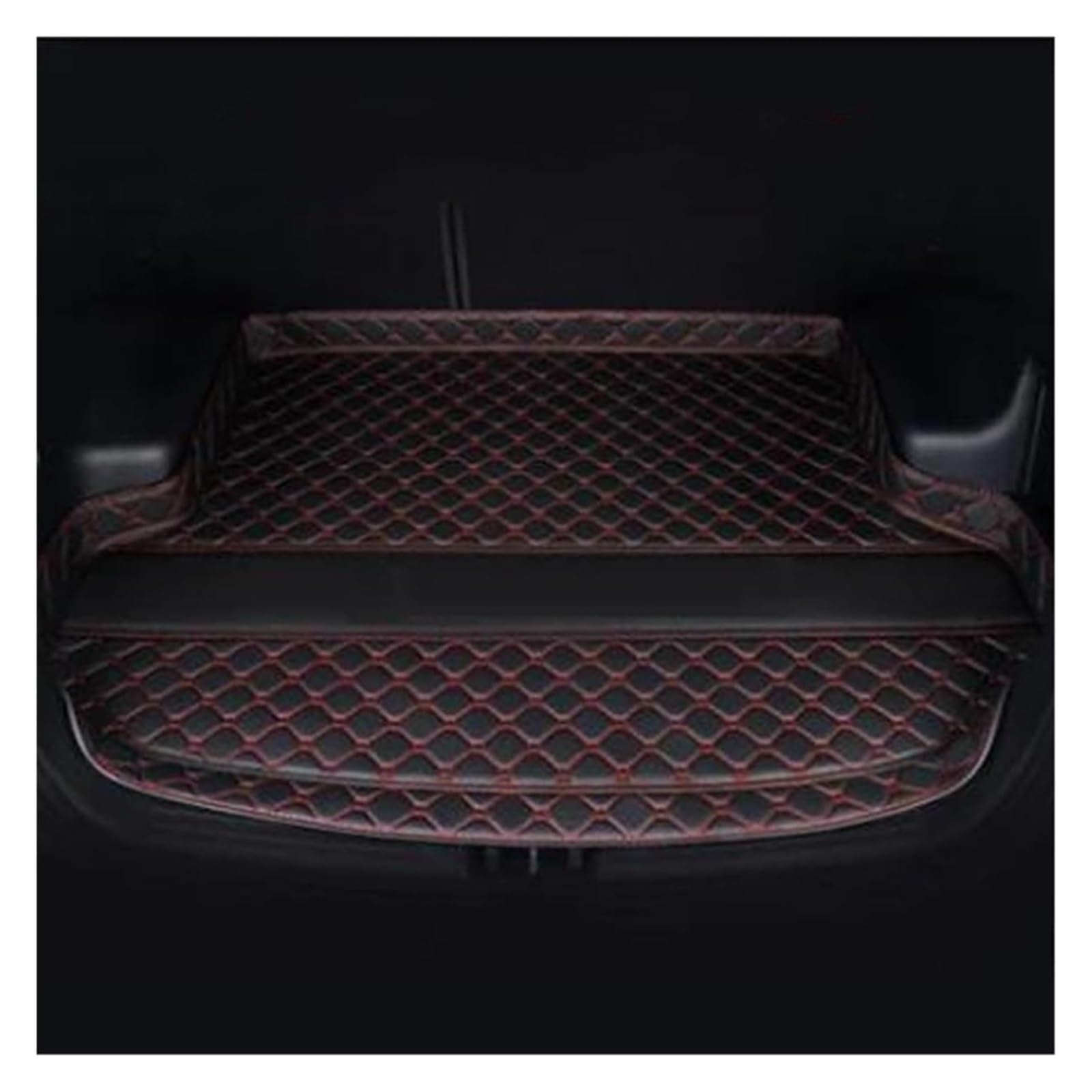 Laderaumwanne Für KIA Für NIRO 2017 wasserdichte Bodenpolster Fach Cargo-Liner Teppich Custom Car Kofferraummatte(Red line,B) von PTGZGFNPAM