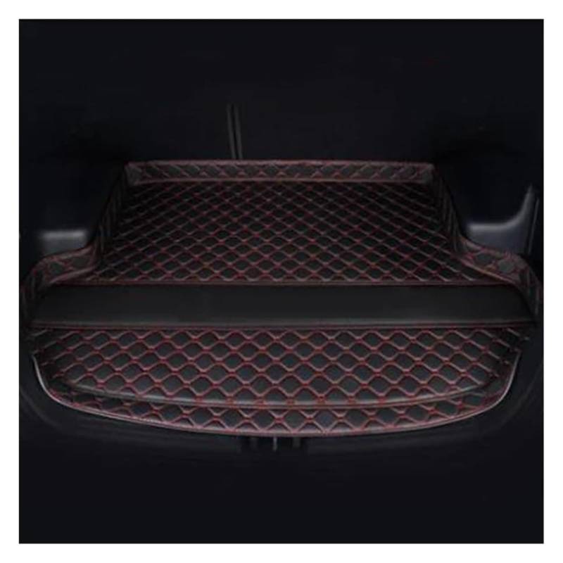Laderaumwanne Für KIA Für NIRO 2017 wasserdichte Bodenpolster Fach Cargo-Liner Teppich Custom Car Kofferraummatte(Red line,B) von PTGZGFNPAM