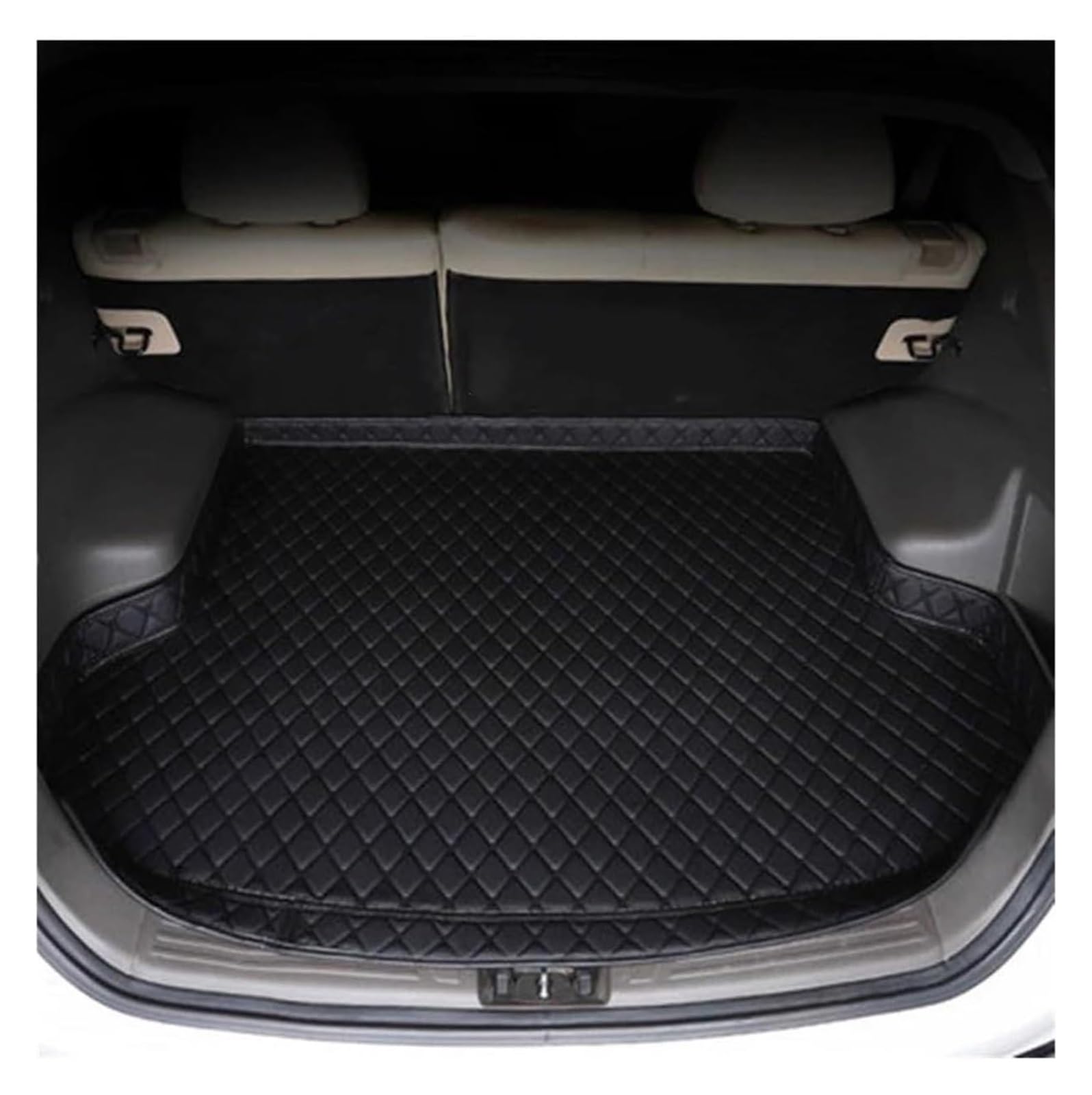 Laderaumwanne Für L&and R&Over Für Freelander 2 2010-2015 Kofferraummatte wasserdichte Hintere Laderaumabdeckung Fußmatten Teppichablage Laderaumwanne(1pcs Black) von PTGZGFNPAM