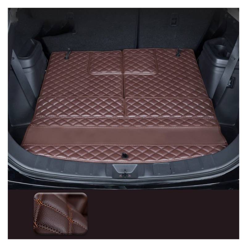 Laderaumwanne Für M&ITSUBISHI Für Outlander 2013 2014 2015 2016 2017 2018 2019 2020 2021 Allradantrieb Robustes Leder Auto Rutschfester wasserdichter Kofferraumschutz Kofferraummatte(H) von PTGZGFNPAM