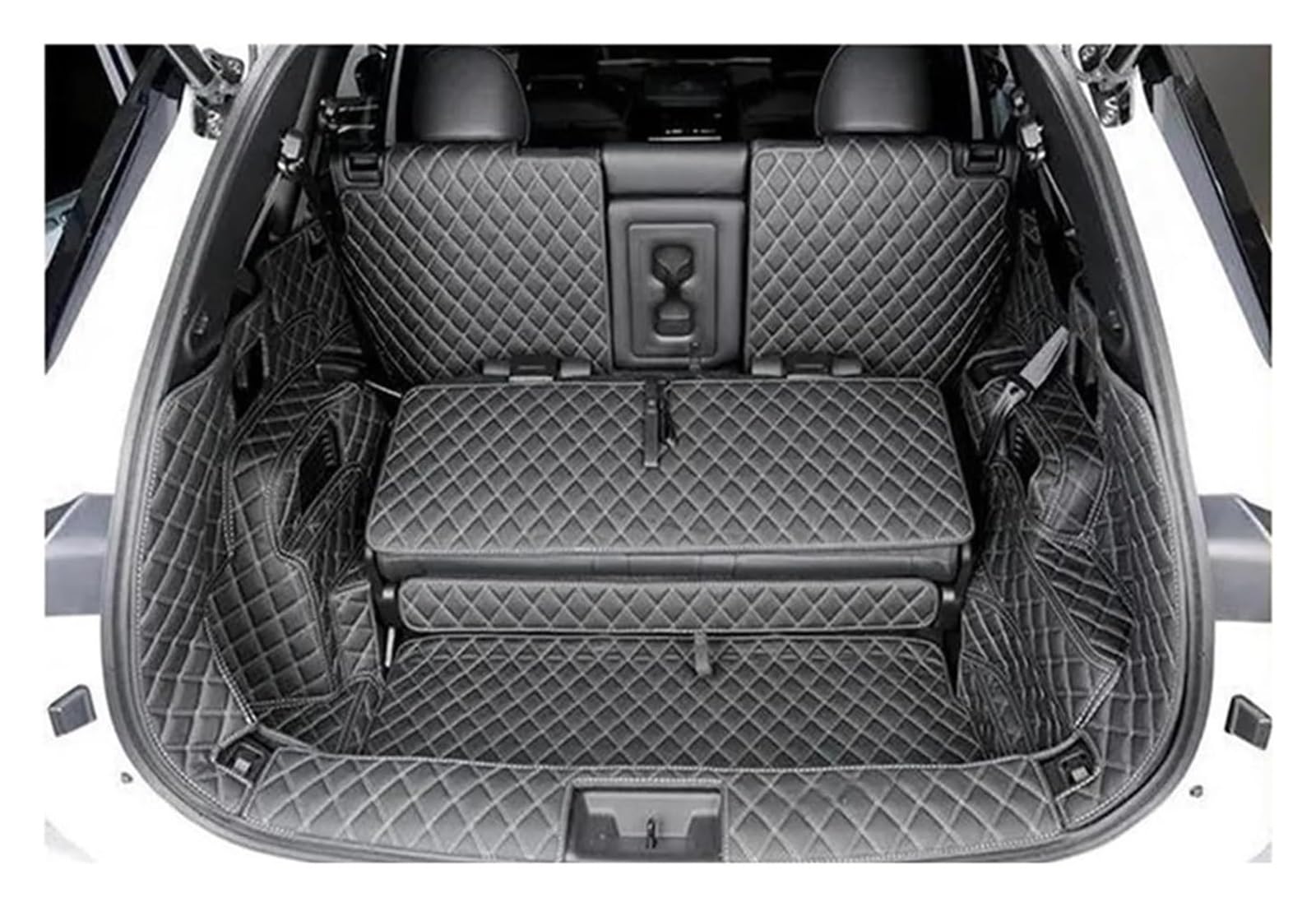Laderaumwanne Für M&ITSUBISHI Für Outlander 2023 PHEV 7/5-Sitzer Kofferraummatte wasserdichte Bodenmatte Heckklappenmatte(7 seat 9PCS-C) von PTGZGFNPAM