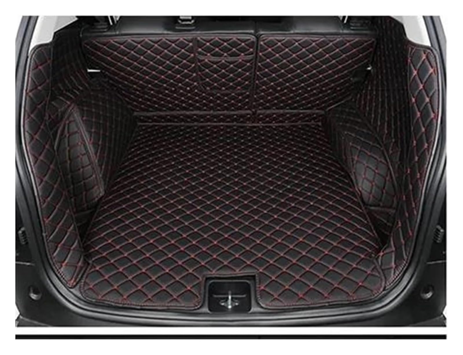 Laderaumwanne Für M&ITSUBISHI Für Outlander 5-Sitze 2019-2021 Kofferraummatten wasserdichte Kofferraumteppiche Cargo-Liner(Red line A,Set) von PTGZGFNPAM