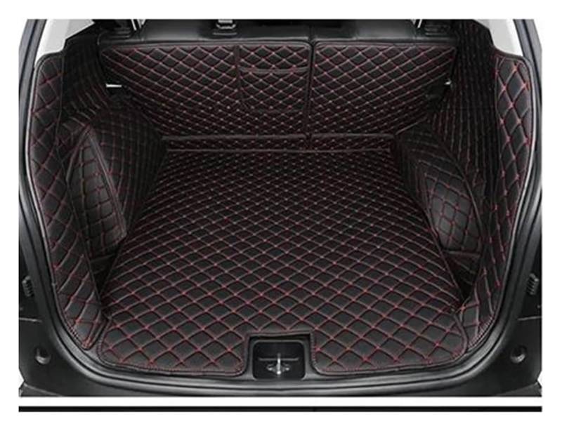 Laderaumwanne Für M&ITSUBISHI Für Outlander 5-Sitze 2019-2021 Kofferraummatten wasserdichte Kofferraumteppiche Cargo-Liner(Red line A,Set) von PTGZGFNPAM