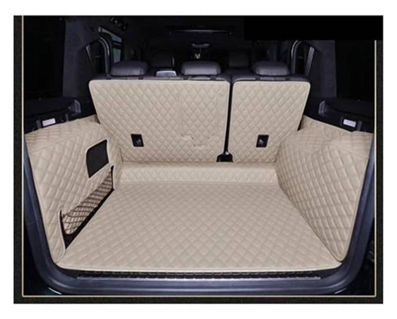 Laderaumwanne Für Mercedes Für B&ENZ G63 2019-2021 AMG W464 2022 Auto-Kofferraummatte Wasserdichter Gepäckboden Teppichfach Kofferraumwanne(1 Set Beige) von PTGZGFNPAM