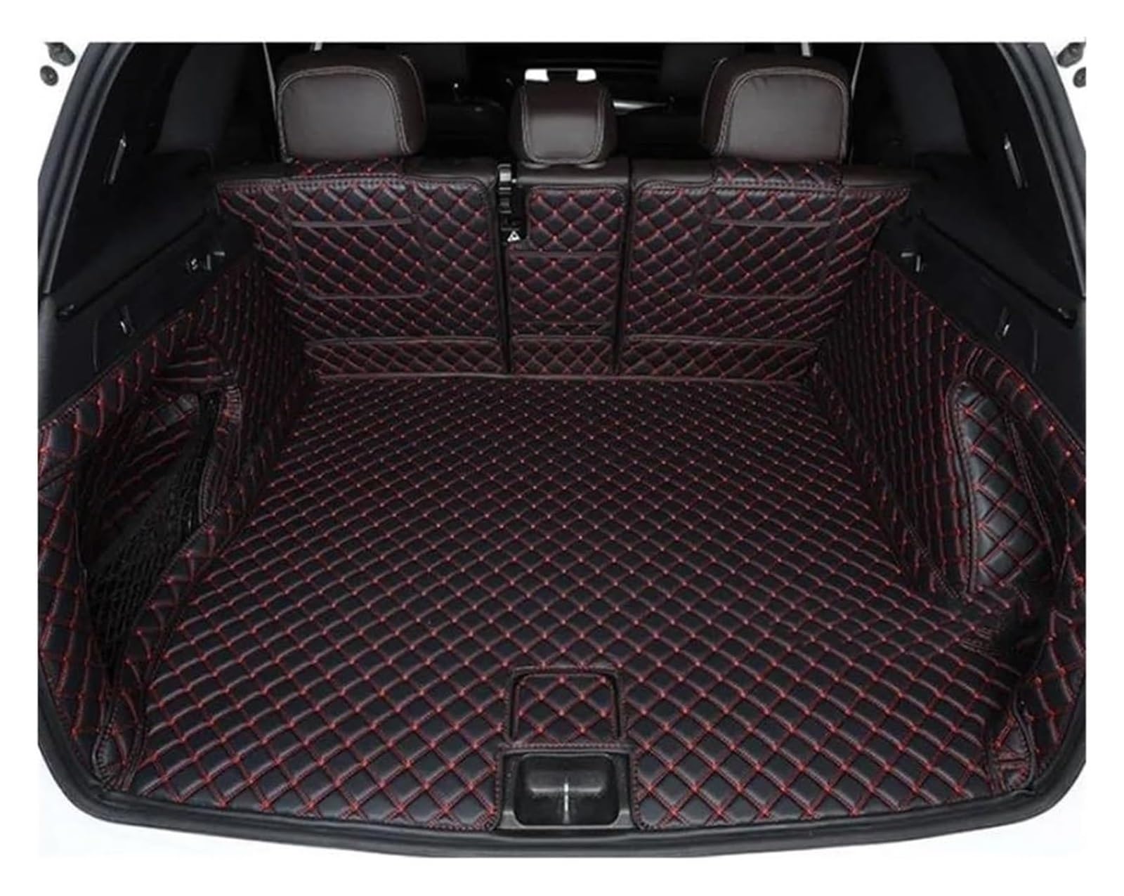 Laderaumwanne Für Mercedes Für B&ENZ GLC 260 300 2020 Auto Allround Kofferraummatte Laderaumwanne Kofferraumschutz Kofferraumabdeckung(Black with Red) von PTGZGFNPAM