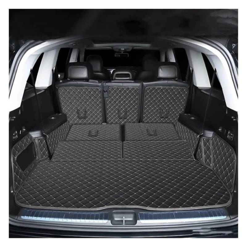 Laderaumwanne Für Mercedes Für B&ENZ GLS 400d 2020-2024 X167 6/7 Sitze Hinten Kofferraum Matte Auto Kofferraum Matten Auto Boot Teppiche Cargo-Liner(Black beige,6 Seats) von PTGZGFNPAM