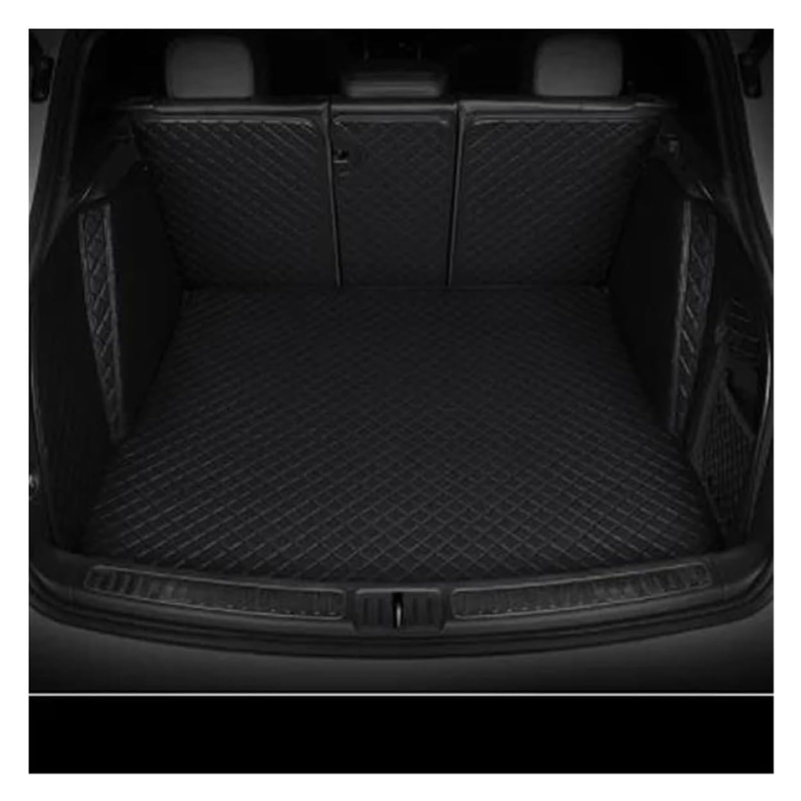 Laderaumwanne Für Mercedes Für B&ENZ V-Klasse Für Viano Für Vito W447 W639 W638 wasserdichte Cargo Liner Teppiche Teppich Custom Car Kofferraummatten(Schwarz,Set) von PTGZGFNPAM