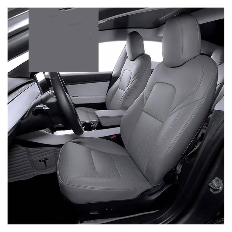 Laderaumwanne Für Modell 3 Y Sitzbezug Leder OEM Design Vollständiger Surround Auto Modifiziertes Innenraumzubehör(Grey) von PTGZGFNPAM