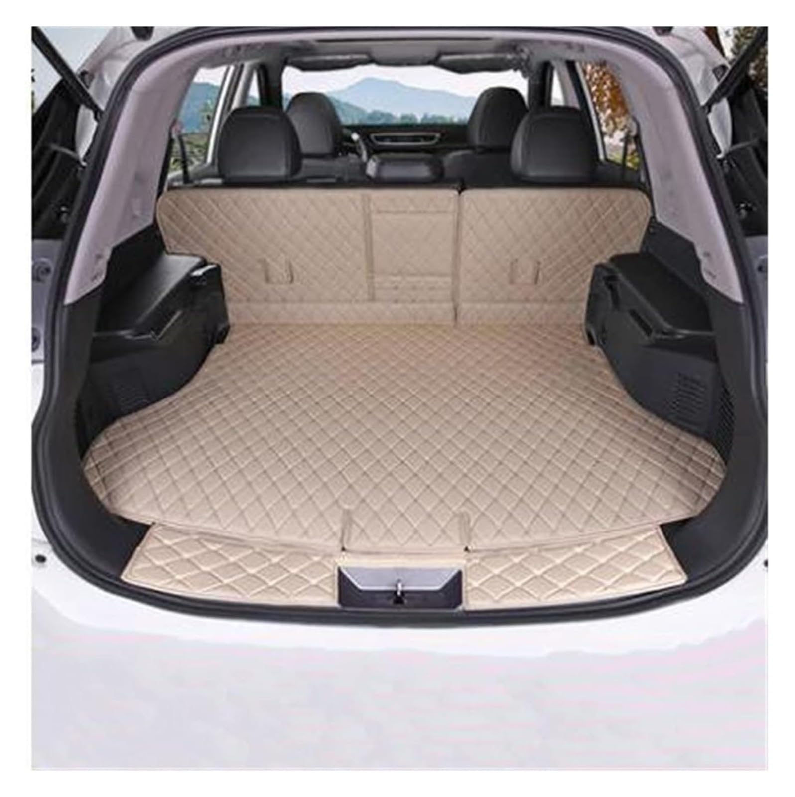 Laderaumwanne Für N&issan Für X&Trail T32 2014-2017 Auto-Styling-Fuß-Kofferraummatte Teppich(8) von PTGZGFNPAM