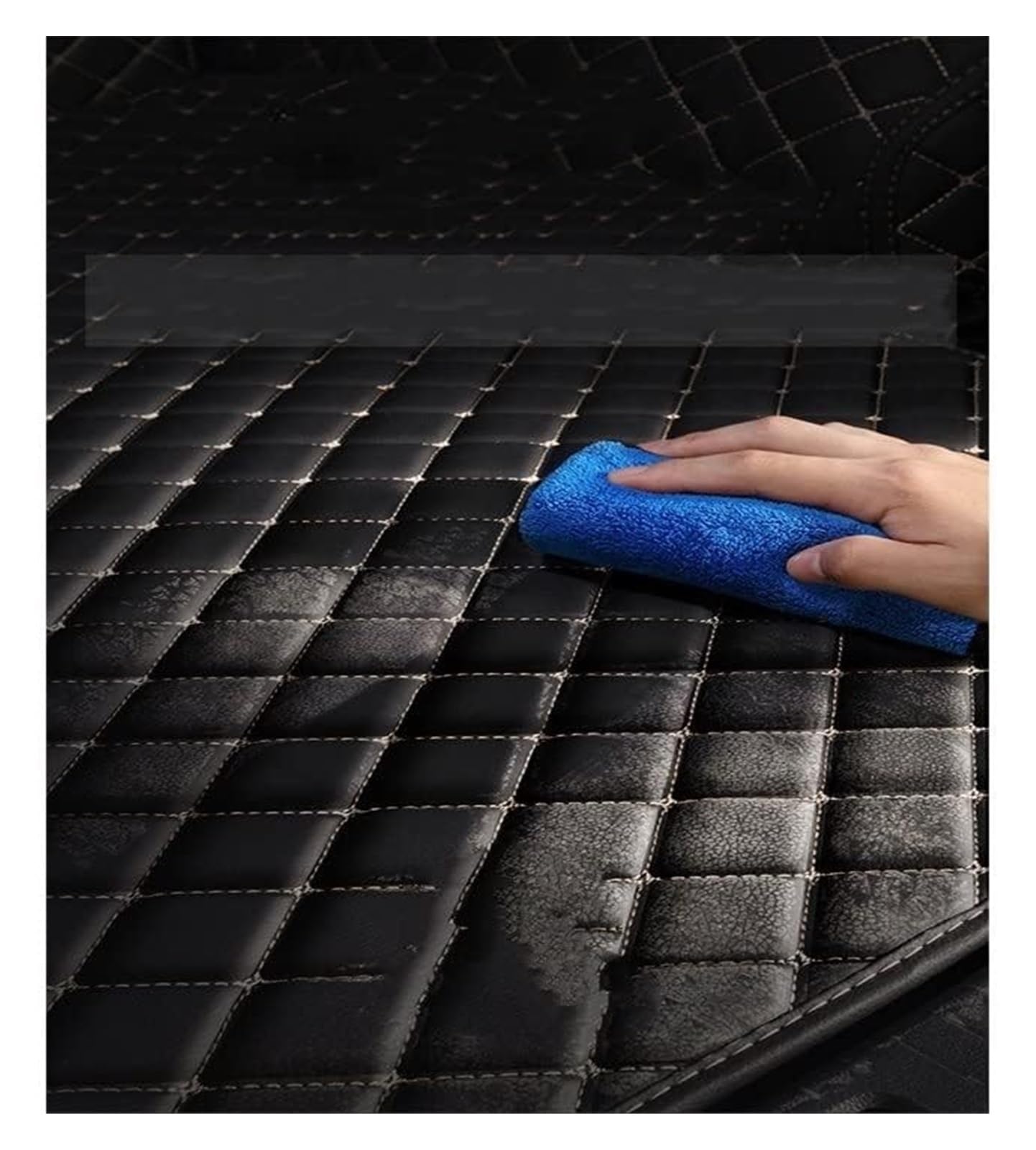 Laderaumwanne Für Q7 7-Sitzer 2022 Auto-Kofferraum-Matten Leder Cargo Liner Auto Accesorios Hinteren Kofferraum Schutzmatte(5) von PTGZGFNPAM