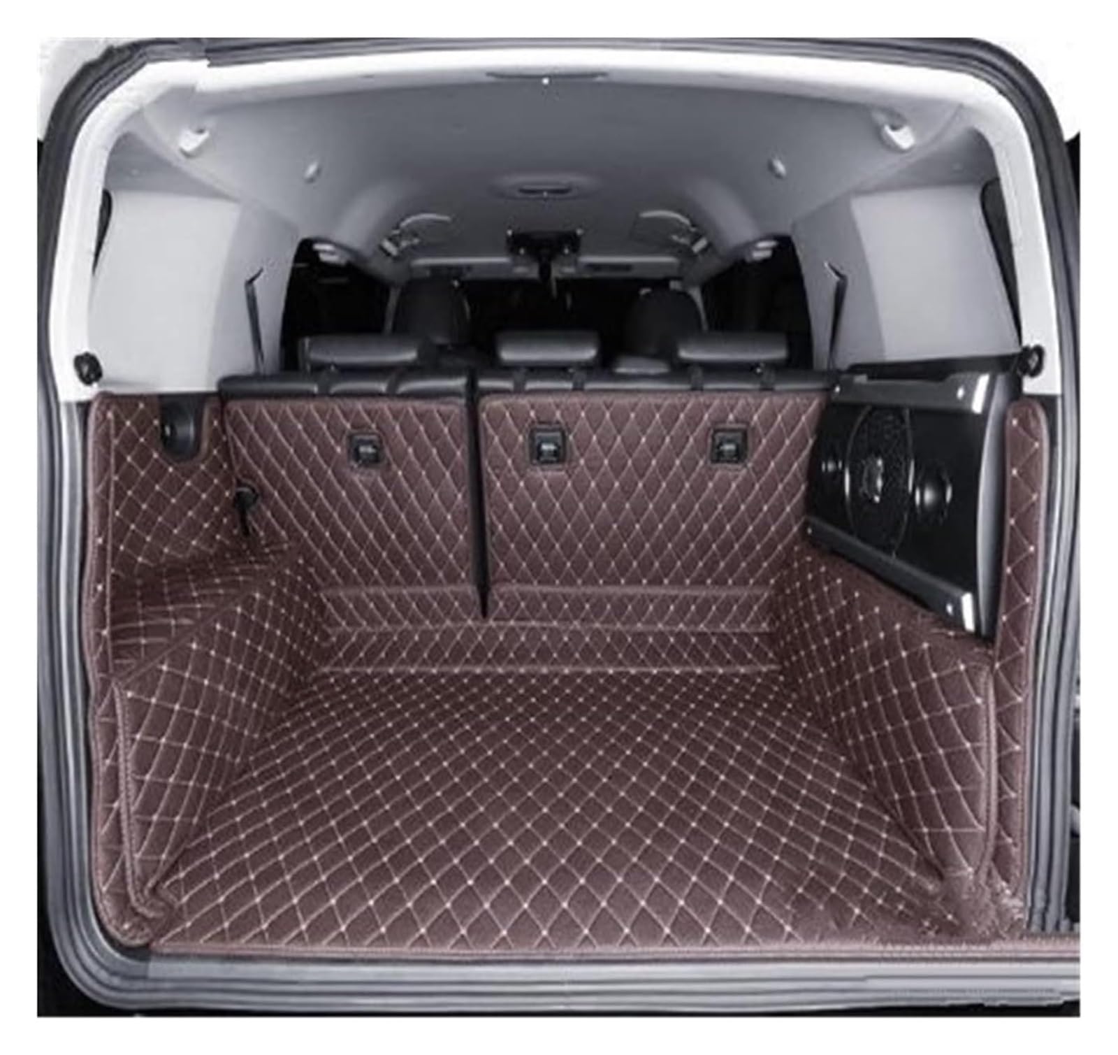 Laderaumwanne Für T&oyota FJ Für Cruiser 2008-2019 Leder-Kofferraummatte Cargo-Liner(2) von PTGZGFNPAM