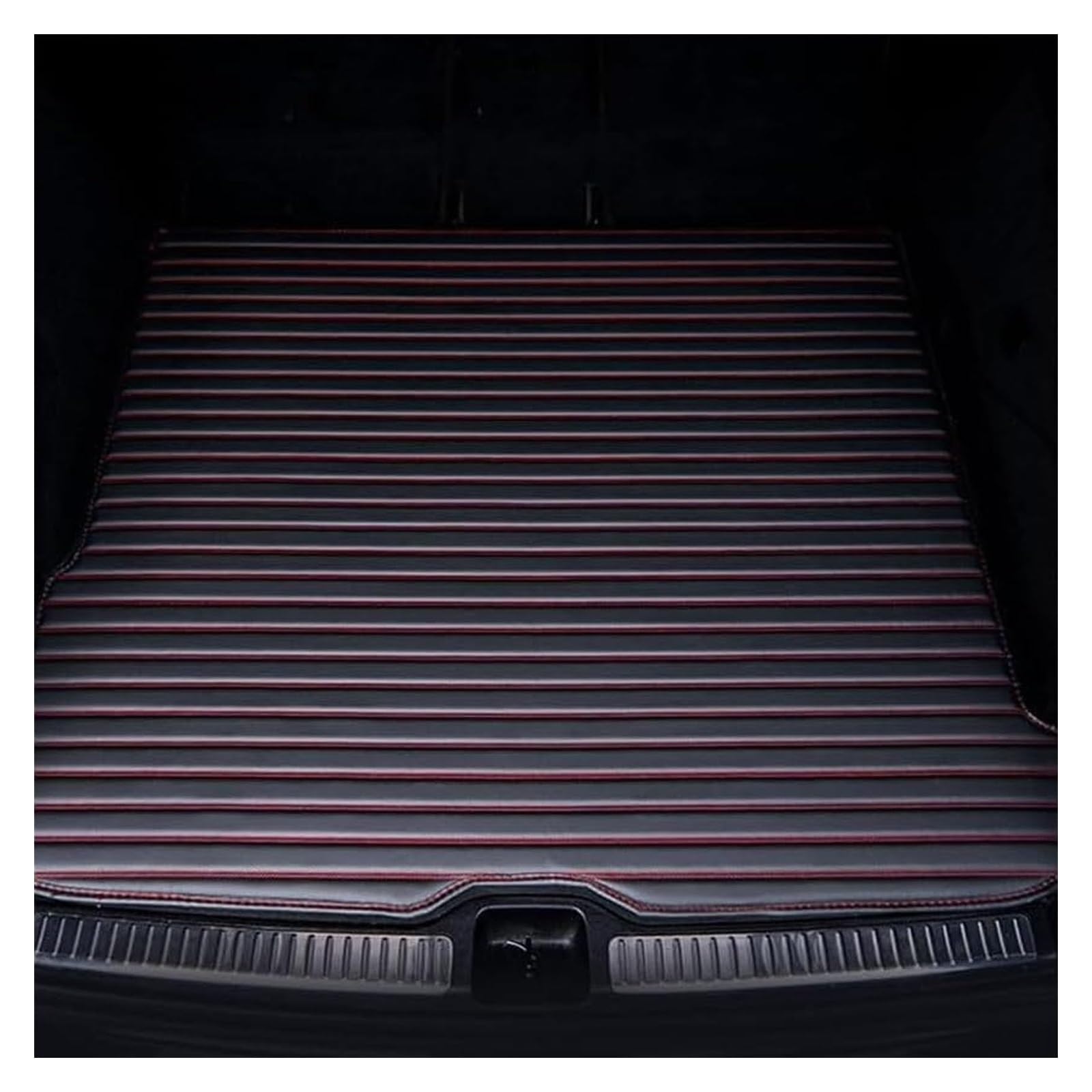 Laderaumwanne Für T&oyota Für Camry Für Hybrid 2012-2017 Lederteppiche Frachtschutzmatteneinlagen rutschfest(D/Black Red) von PTGZGFNPAM