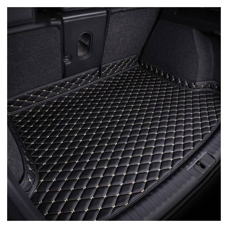 Laderaumwanne Für VW Für G&olf Für Cross 2011-2013 Kratzfeste Kofferraummatte Wasserdichter Anti-Kratz-Anti-Rutsch-Teppich(A-Blackbeige) von PTGZGFNPAM