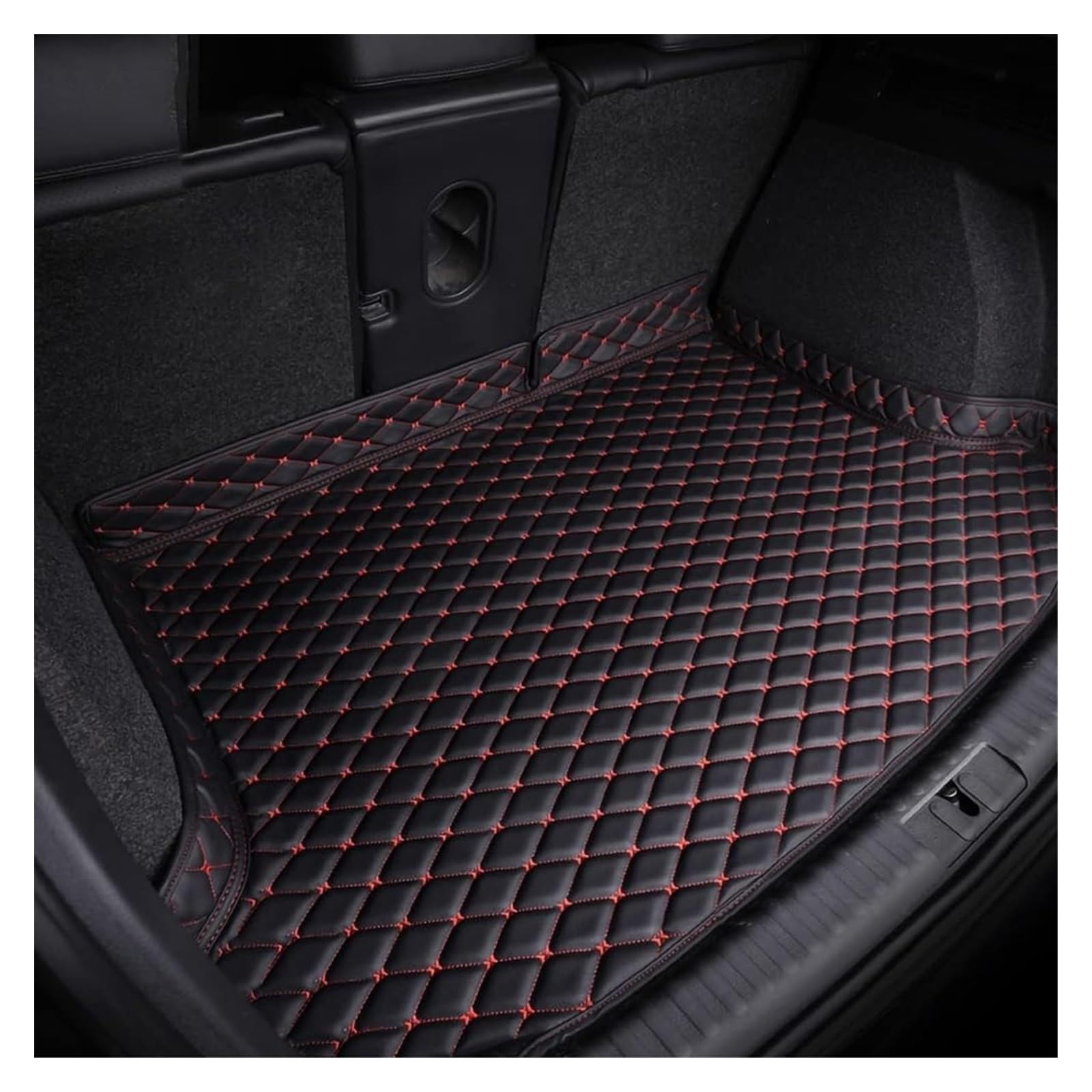 Laderaumwanne Für Volvo V70 2000-2007 Kratzfeste Kofferraummatte Wasserdicht Kratzfest Rutschfester Teppich(A-BlackRed) von PTGZGFNPAM