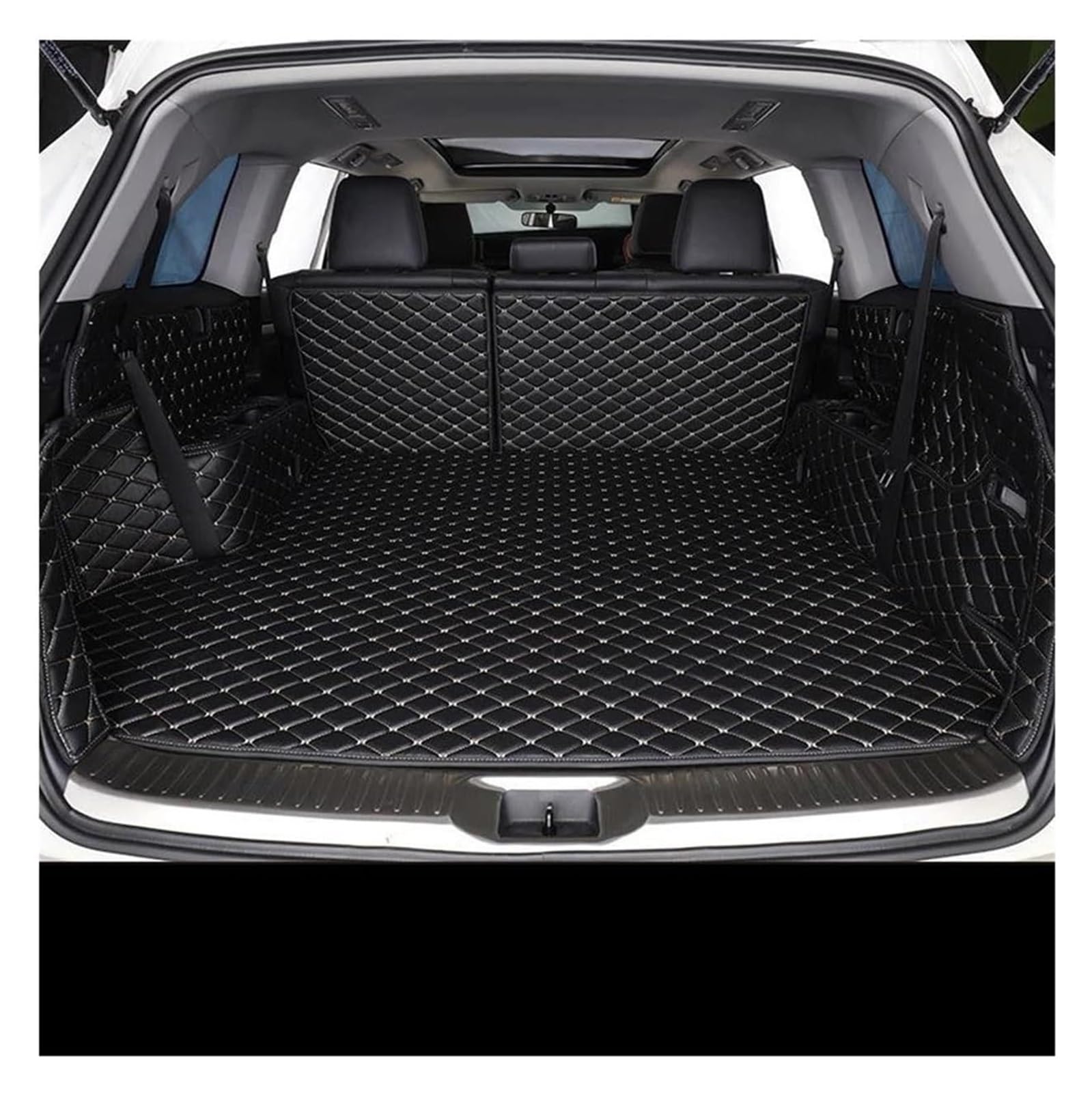 Laderaumwanne Für X4 G02 2019-2022 Leder Kofferraummatte Kofferraummatte Kofferraumwanne Pad Teppich Heck Cargo Liner(6,Set) von PTGZGFNPAM