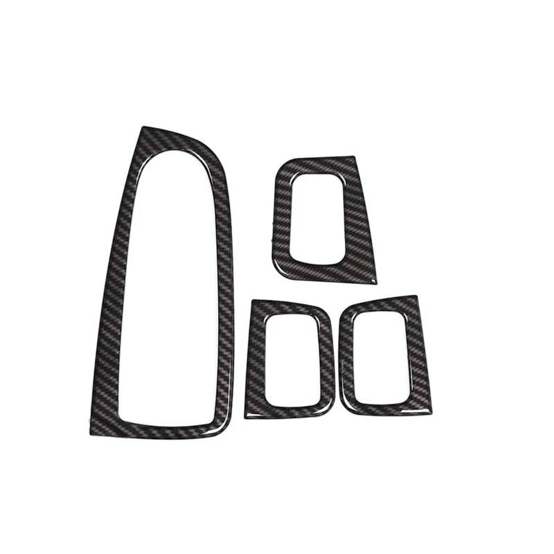 Innenleisten 4 Teile/satz Auto Fenster Lift-Taste Rahmen Aufkleber Für C Klasse W205 GlC X253 2015-2018(Schwarz) von PTHEN