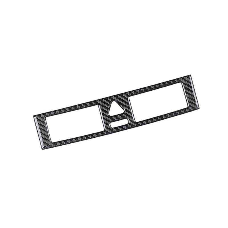PTHEN Carbon-Look-Auto-Warnlichtknopf-Abdeckungsverkleidung für C-Klasse W203 2005-2007, Schwarz, Wippschalter, Druckknopf, 1-Weg, Oberflächenmontage von PTHEN