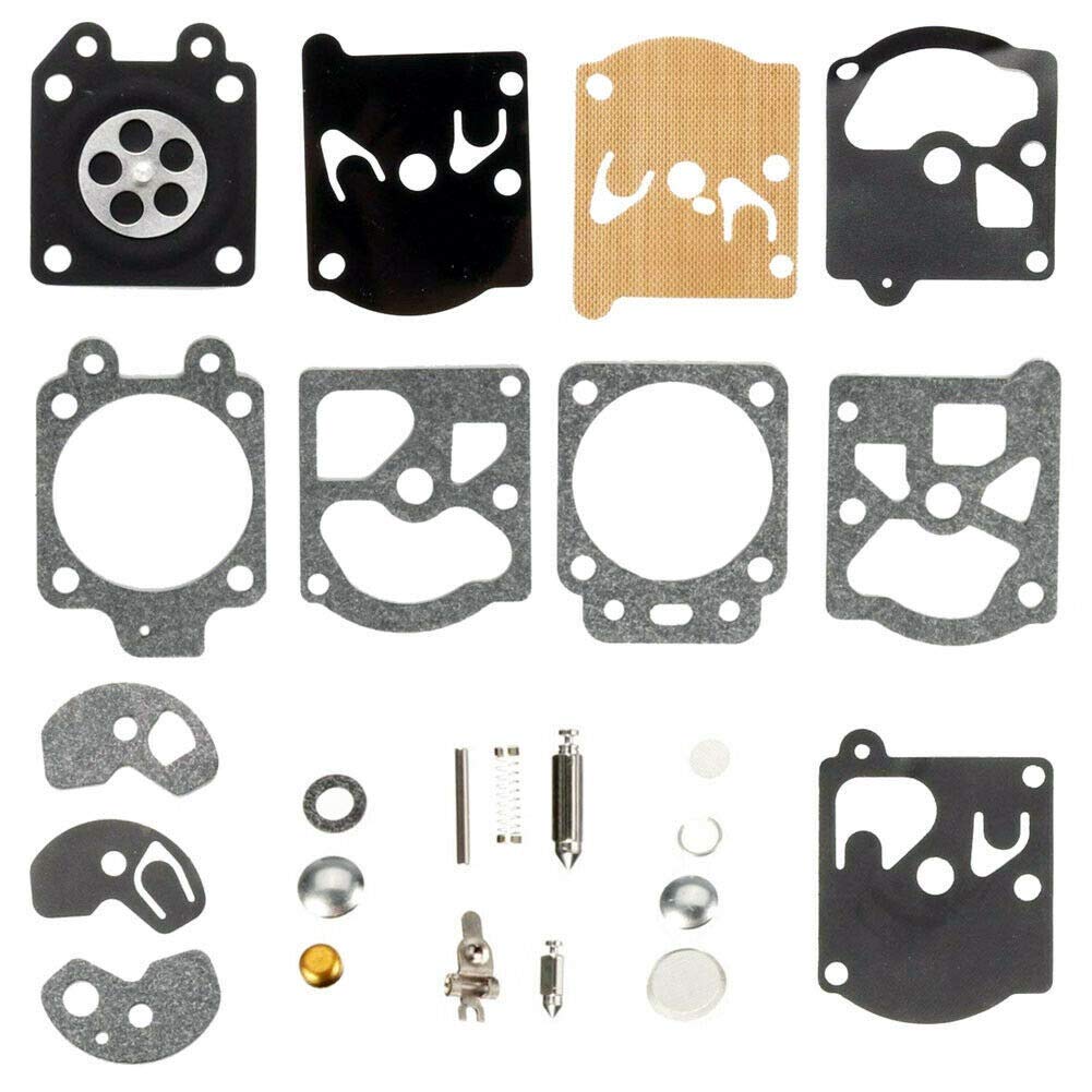 10-teiliges Vergaser-Reparaturset, kompatibel mit K10-WAT WA WT Mdel 2-Takt-Saitentrimmer, Vergaser-Rekonstruktionsset, Gartenmäher, Werkzeug, Vergaser (1 Set) von PTKPLGMFVF