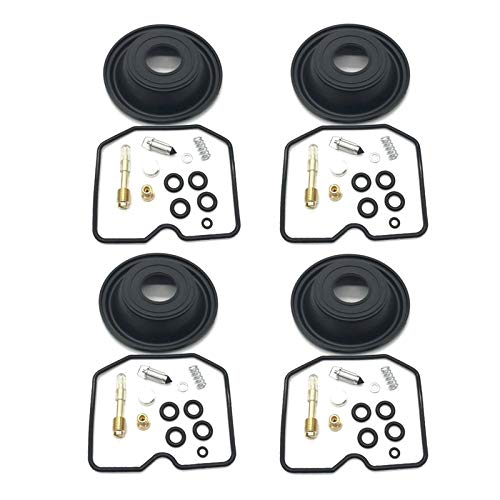 4SET Motorrad-Vergaser-Reparatursatz, kompatibel mit GSF600S Bandit 1996–2003 GSF600 GSF 600 S Kolben Vakuum Membran 4SET Motorrad-Vergaser-Reparatursatz, kompatibel mit GSF600S Bandit 1996–2003 GSF600 GSF 600 S Kolben Vakuum Membran von PTKPLGMFVF