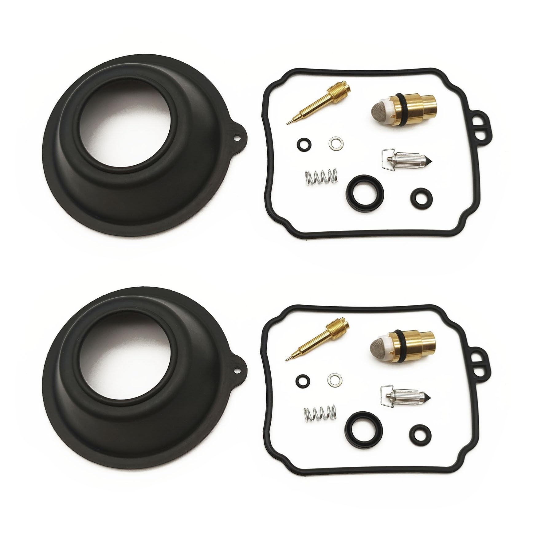 Kompatibles Vergaser-Reparaturset, Konfigurieren Sie Vakuummembran und Schwimmer für XV250 XV250S XV 250 Route 66 Virago V-STAR (2 Sets) von PTKPLGMFVF