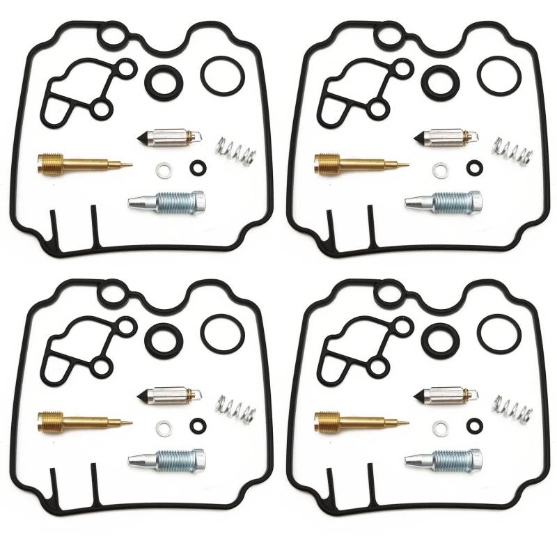 Motorrad-Motor Vergaser Reparatursatz Nadel Ventil Dichtung Luftschraube für Yamaha FZR600R 1990-1999 FZR600 ZFR 600 R 600R (4 Set) von PTKPLGMFVF