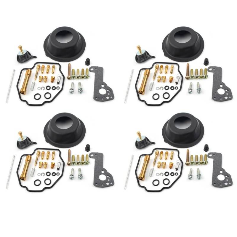 Motorrad-Vergaser-Reparatursatz, Hauptdüse, Luftabschaltventil, Dichtung, Schrauben, Teile für VMAX V-Max 1200 VMX12 Dichtung (4 Set) von PTKPLGMFVF