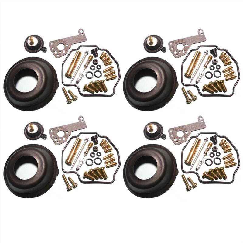 Motorrad-Vergaser-Reparatursatz, Hauptdüse, Schwimmerschale, Dichtung, Nadel, Sitzventil, Umbauteile für VMAX V-Max 1200 VMX12 (4 Set) von PTKPLGMFVF