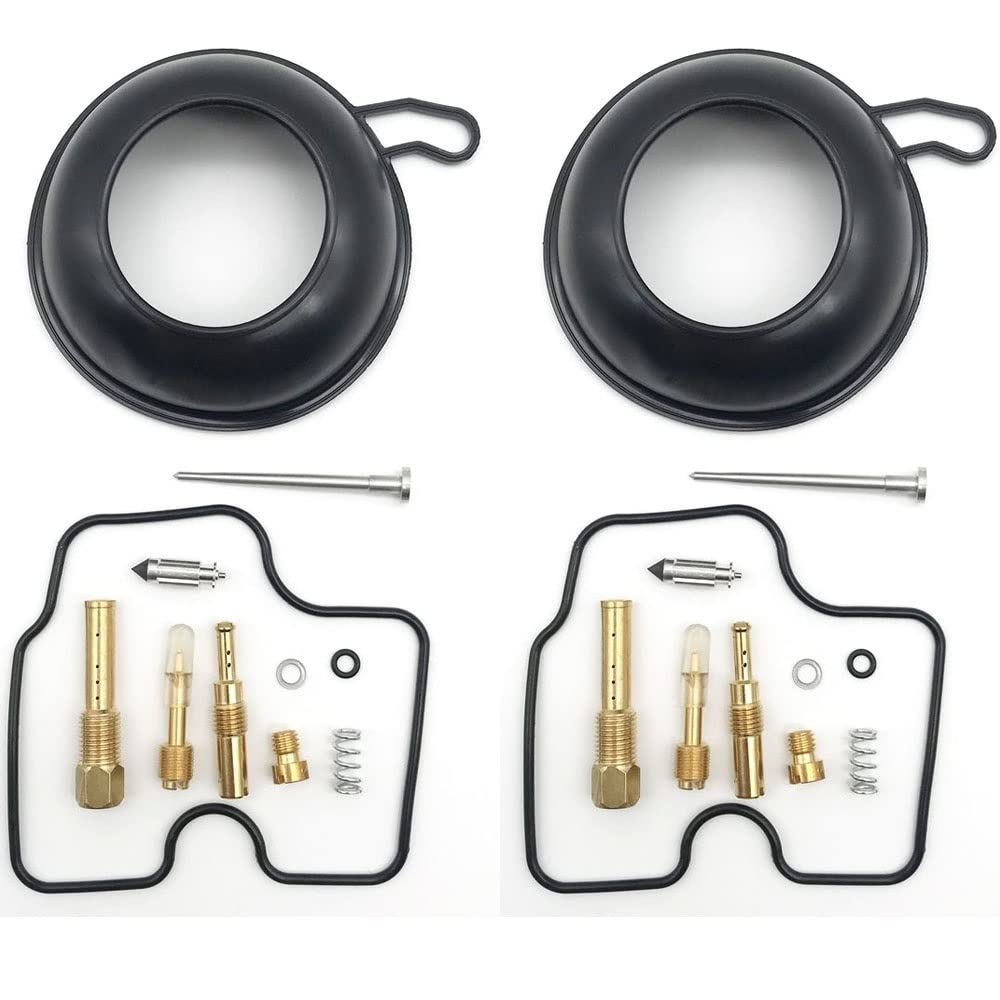 Motorrad-Vergaser-Reparatursatz, Kolbenmembran, schwimmende Nadel, Sitzventil, Schrauben, Umbauteile für CB400, VTEC, CB400SF, NC31, NC29 (2 Stück) von PTKPLGMFVF