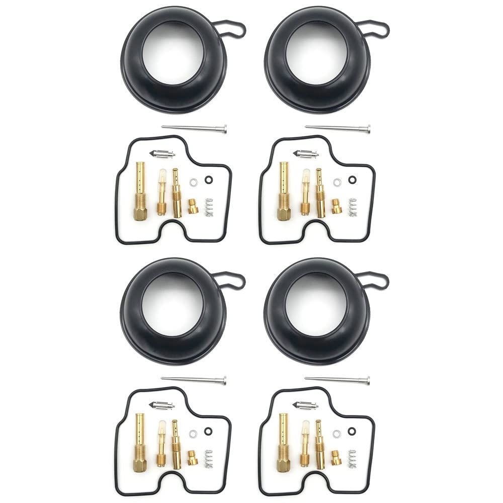 Motorrad-Vergaser-Reparatursatz, Kolbenmembran, schwimmende Nadel, Sitzventil, Schrauben, Umbauteile für CB400, VTEC, CB400SF, NC31, NC29 (4 Set) von PTKPLGMFVF