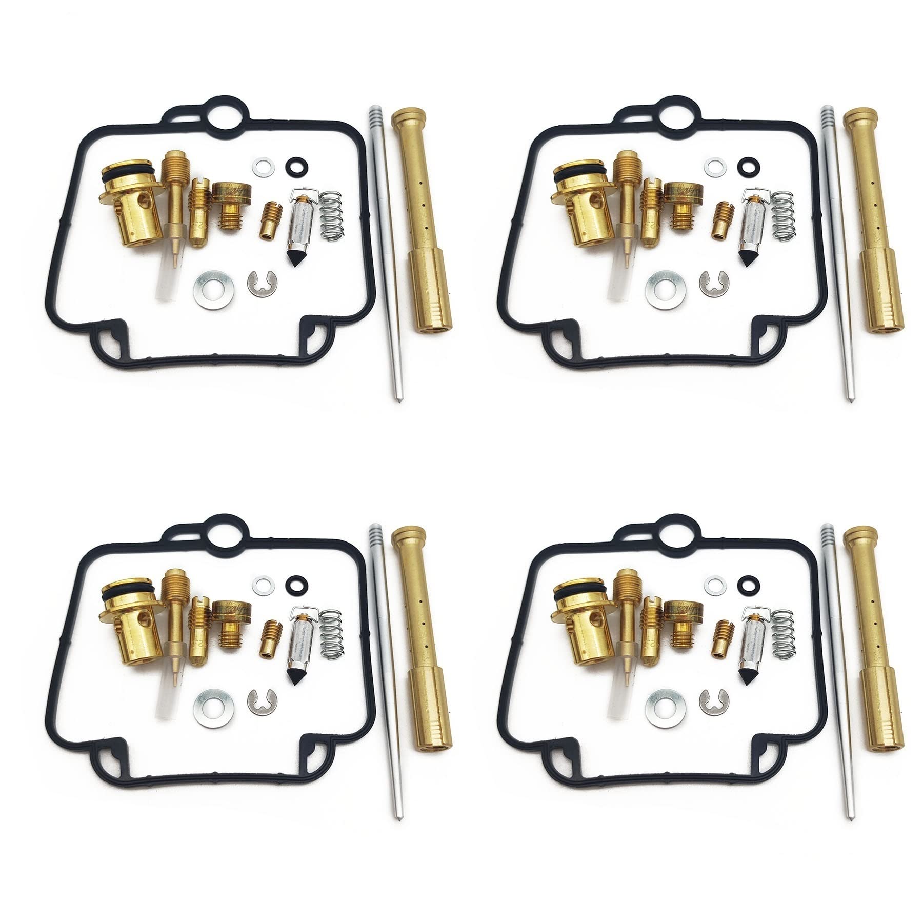 Motorrad Vergaser Reparatursatz Schwimmende Nadel Dichtung Luftschraube Teile für ATV YFM600 YFM600F 4x4 Grizzly 1998-2001 YFM 600 F (4 Stück) von PTKPLGMFVF