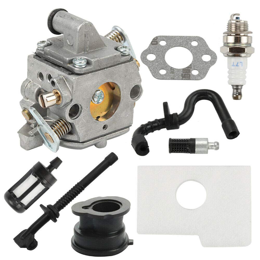 Vergaser-Kit mit Luftfilter, Kraftstofffilter, Ansaugmanschette, Zündkerze, kompatibel mit MS170, MS180, C1Q-S57, 11301200603 Kettensäge Vergaser-Kit mit Luftfilter, Kraftstofffilter, Ansaugmanschette, Zündkerze, kompatibel mit MS170, MS180, C1Q-S57, 11301200603 Kettensäge von PTKPLGMFVF