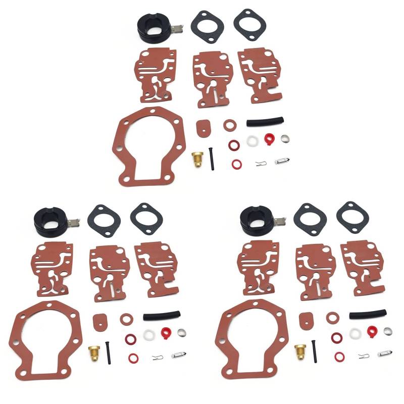 Vergaser-Reparatur-Set für Johnson Evinrude 439073 431897 6 8 9,9 15 20 PS (3 Stück) von PTKPLGMFVF