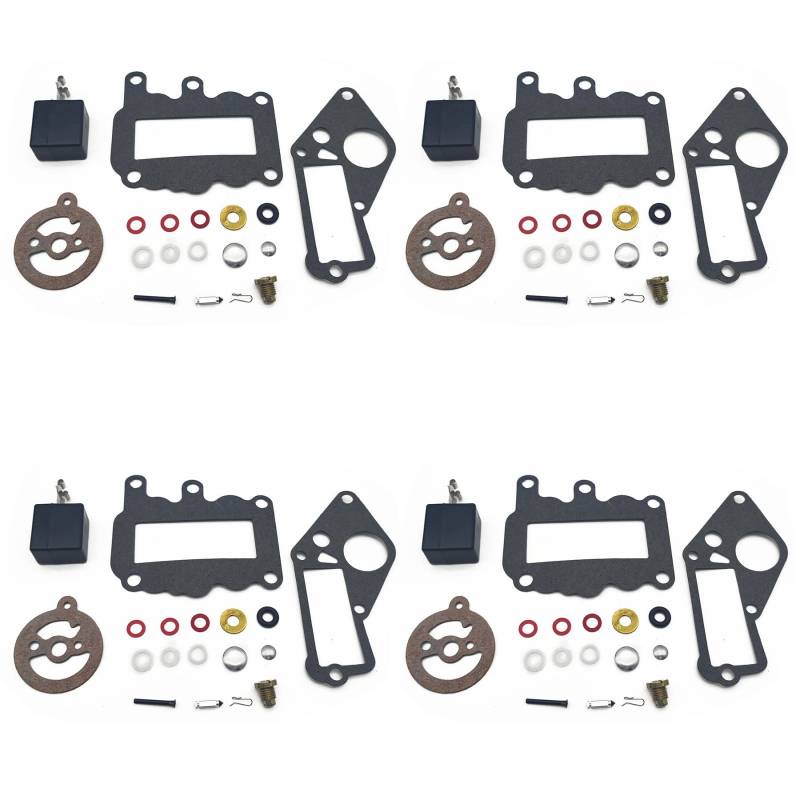 Vergaser-Reparatur-Set für Johnson Evinrude Außenborder 9,5 PS BRP/OMC Vergaser 382048 (4 Sets) von PTKPLGMFVF