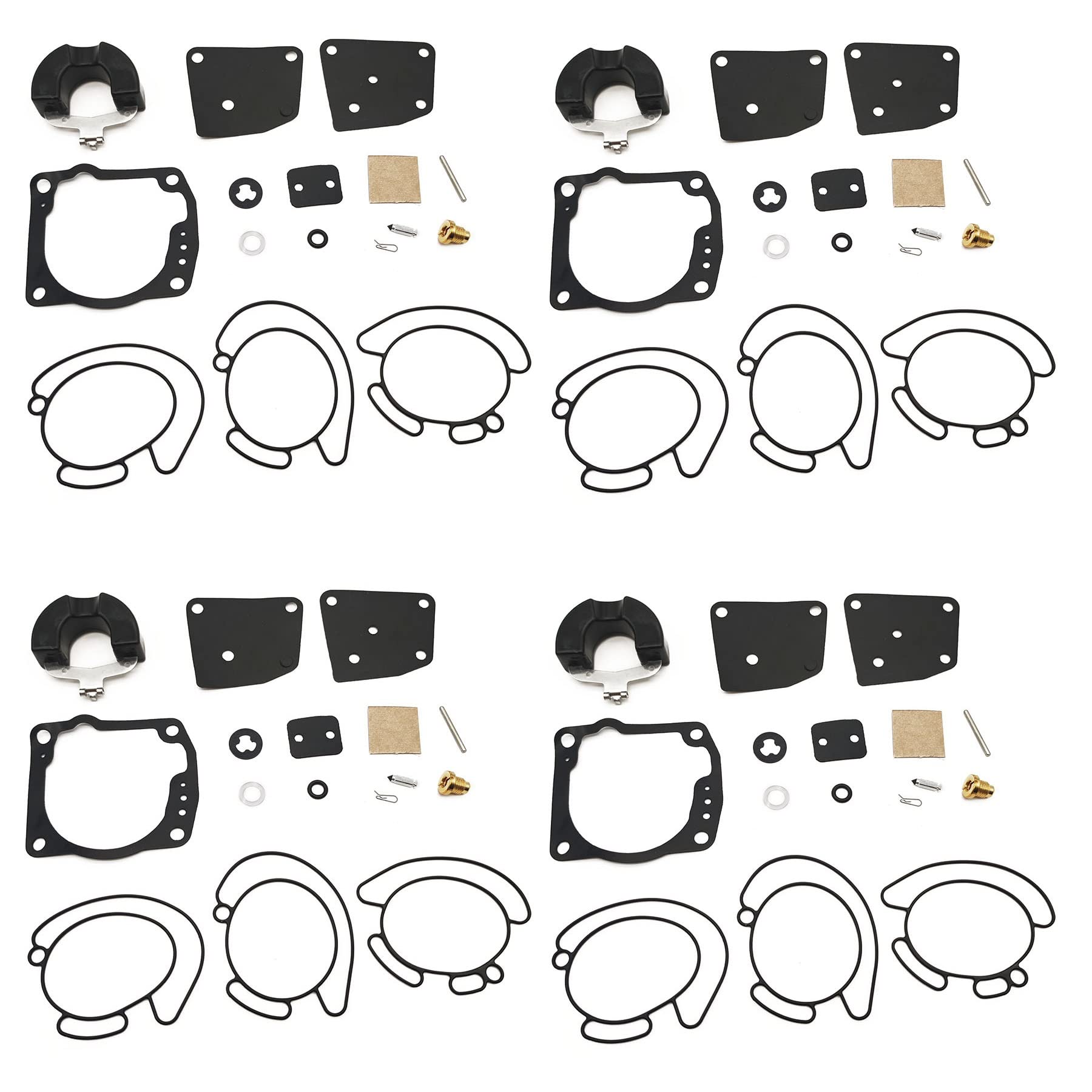 Vergaser-Reparatur-Set für Johnson Evinrude V4, V6 (90 100 105 115 150 175 PS) 18-7247 436852 438996 (4 Set) von PTKPLGMFVF