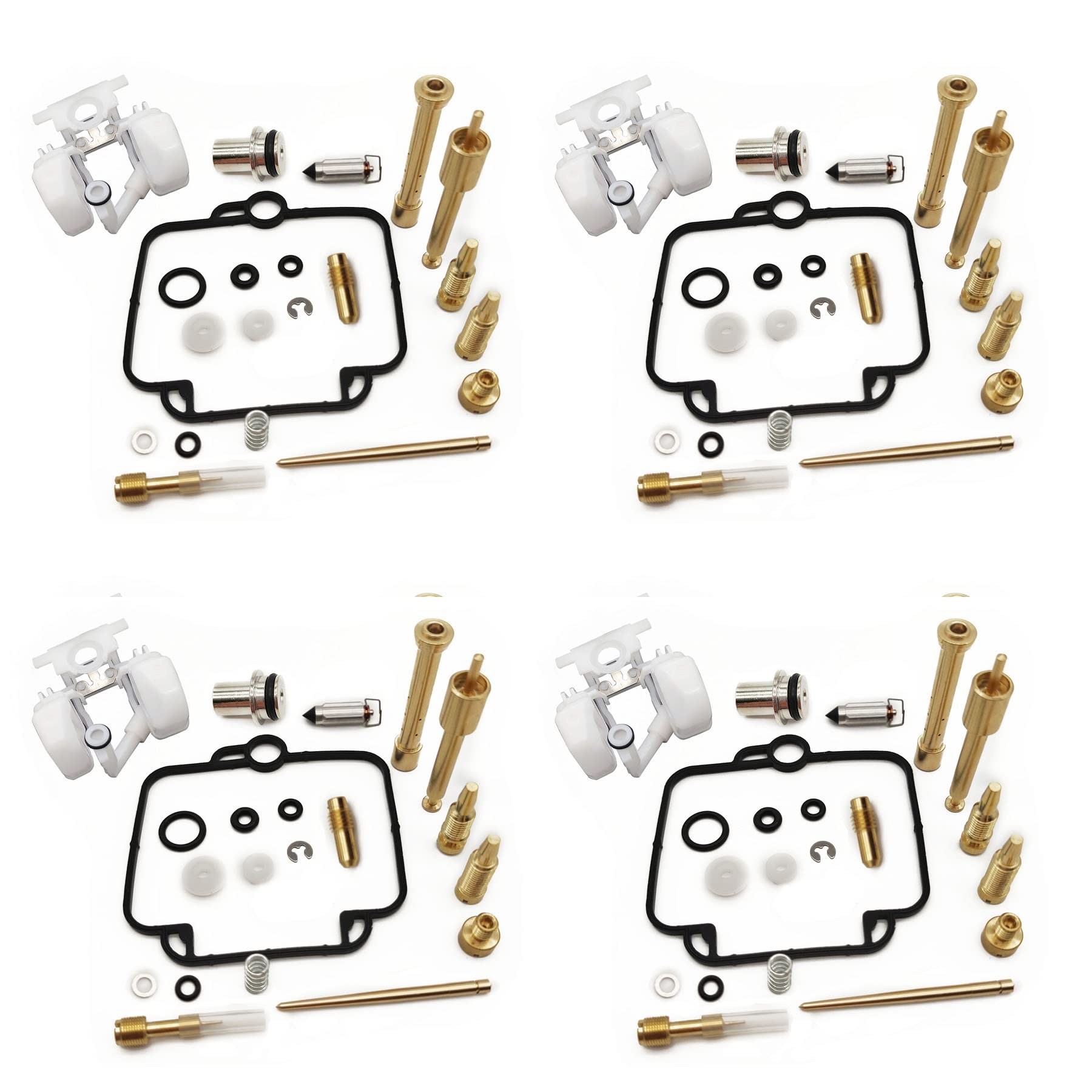 Vergaser-Reparatursatz, Dichtung, Luftschraube, schwimmender Nadelsitz mit Vergaserschwimmer für Suzuki GS500E 1989-2000 GS 500 GS500 E (4 Sets) von PTKPLGMFVF