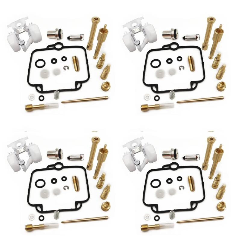 Vergaser-Reparatursatz, Dichtung, Luftschraube, schwimmender Nadelsitz mit Vergaserschwimmer für Suzuki GS500E 1989-2000 GS 500 GS500 E (4 Sets) von PTKPLGMFVF