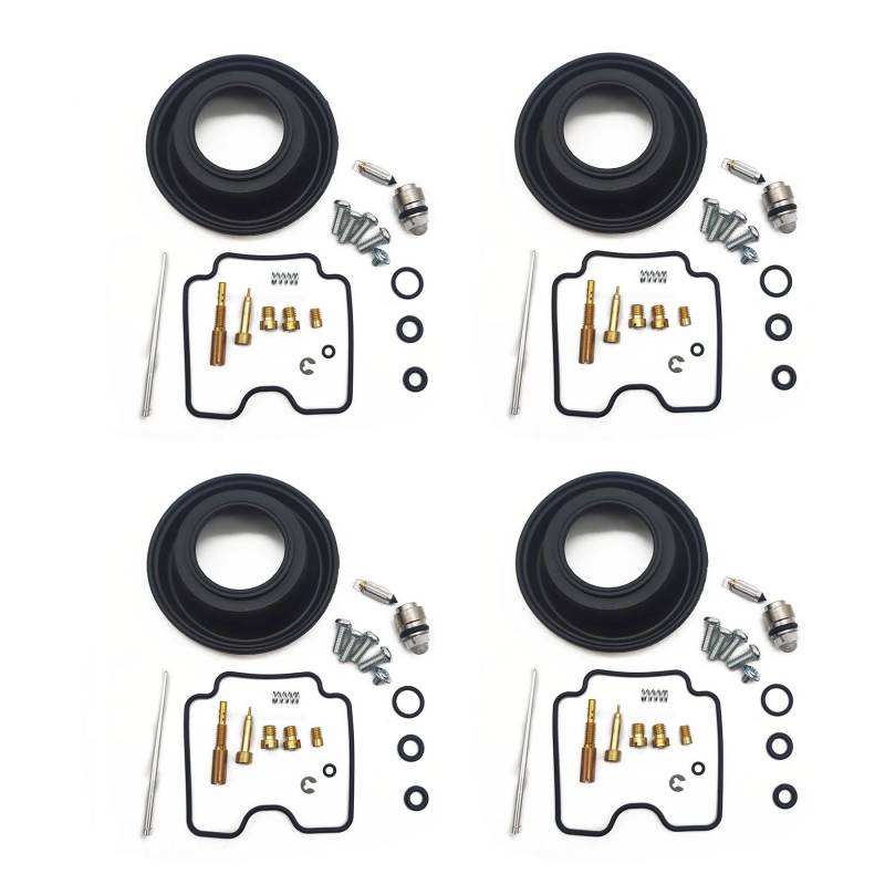 Vergaser-Reparatursatz, Kolben, Vakuummembrannadel, Ventildichtung, Luftschraube für Suzuki DRZ400S DRZ400SM DRZ400 DRZ 400 S SM (4 Stück) von PTKPLGMFVF