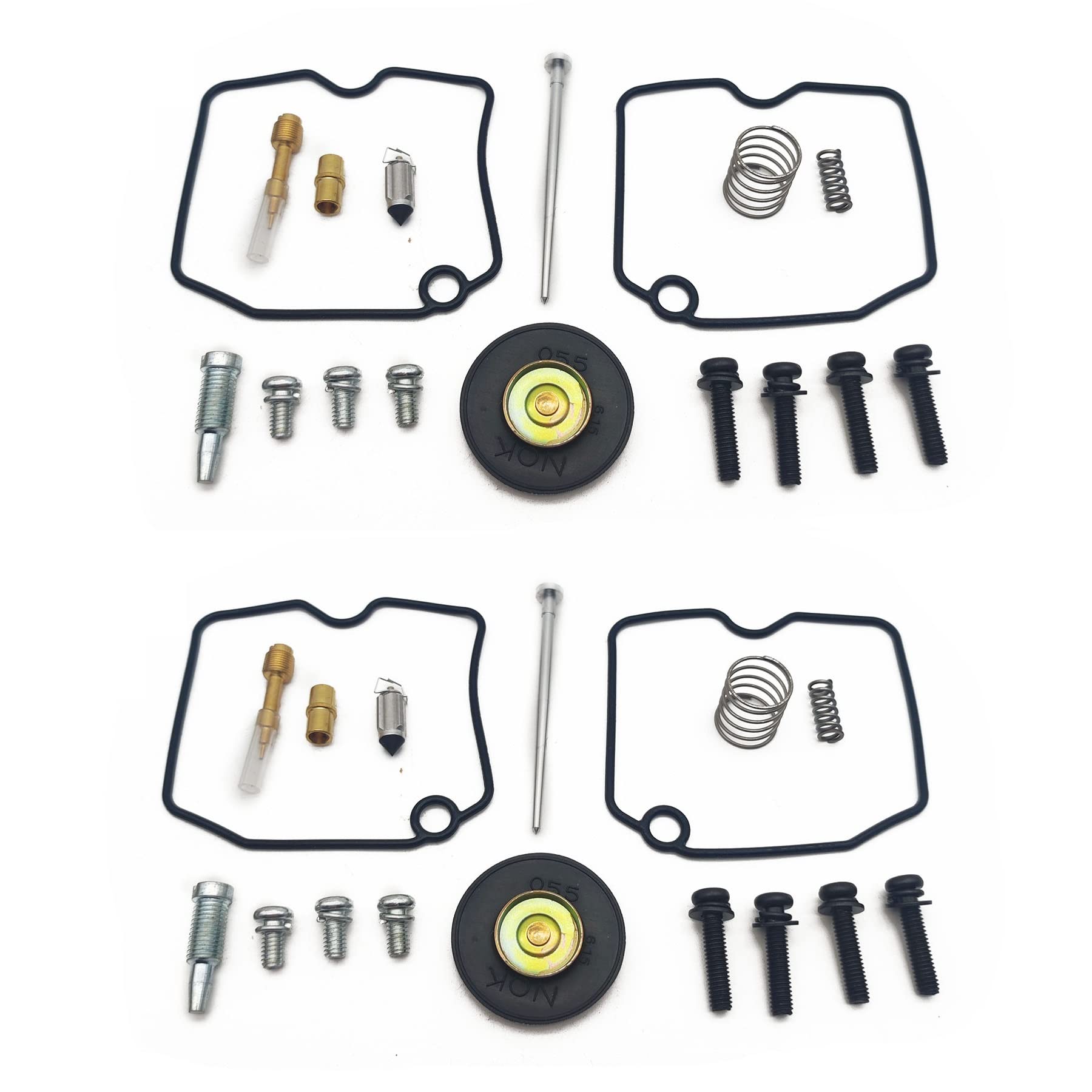 Vergaser-Reparatursatz, Luftabsperrventil, Nadel-Ventildichtung für Arctic Cat 500 Arctic Cat 400 4x4 Auto 2004–2007 CAT400 CAT500 (2 Sets) von PTKPLGMFVF